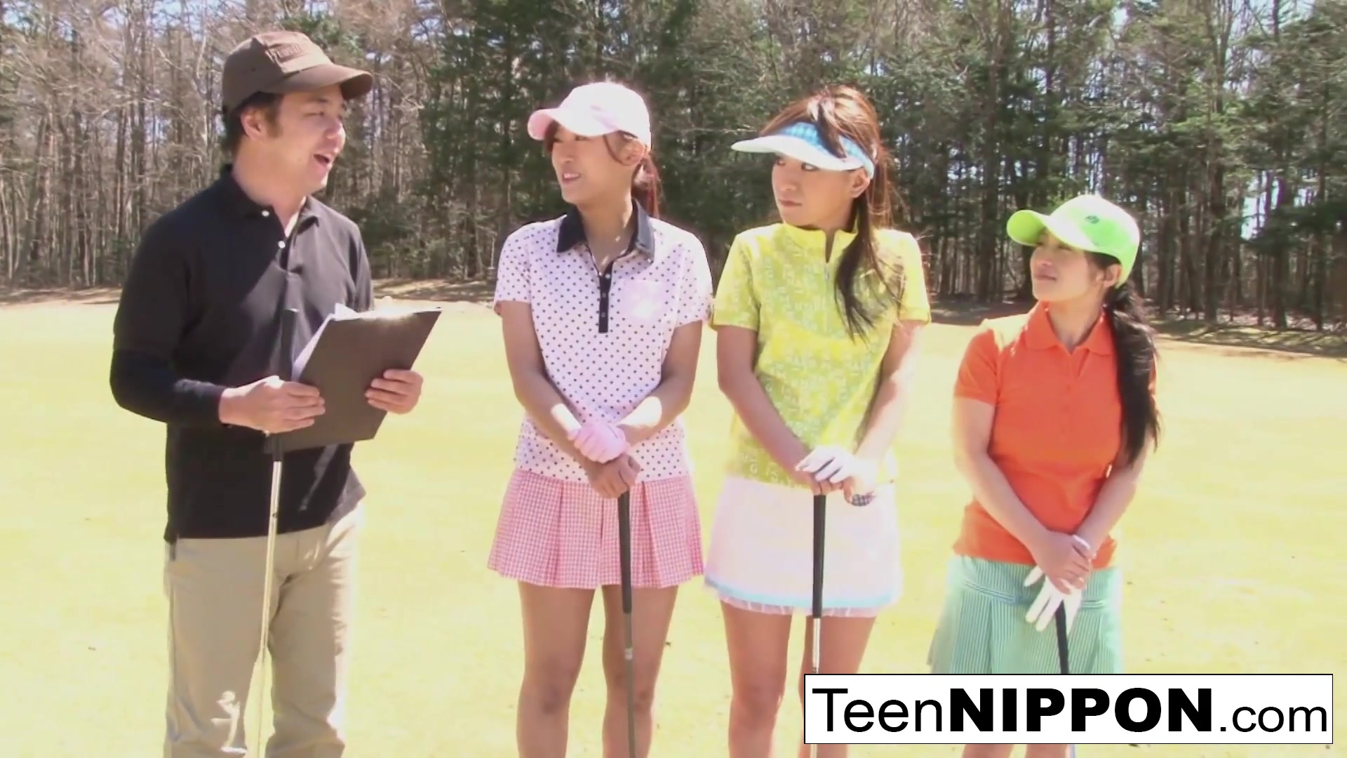 1920px x 1080px - Cute Asian Teen Girls Play A Game Of Strip Golf - FAPCAT